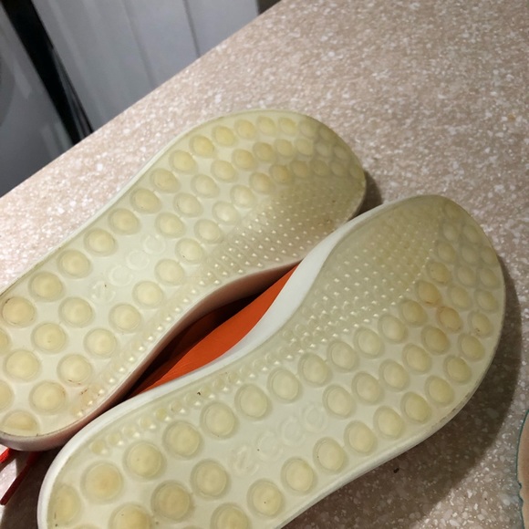 ECCO Soft 7 Orange Sneakers Size 5 - Picture 4 of 7